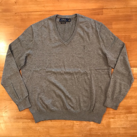 POLO RALPH LAUREN Pima Cotton V-Neck Sweater - Picture 2 of 4